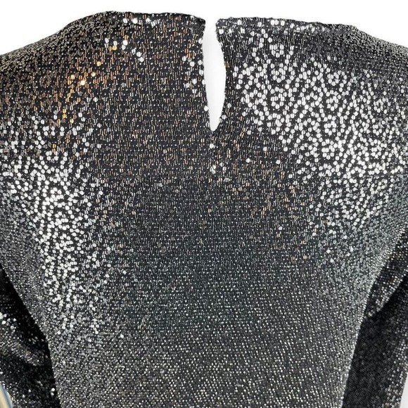 Zara Knotted Black Sequence Blouse - Picture 6 of 9